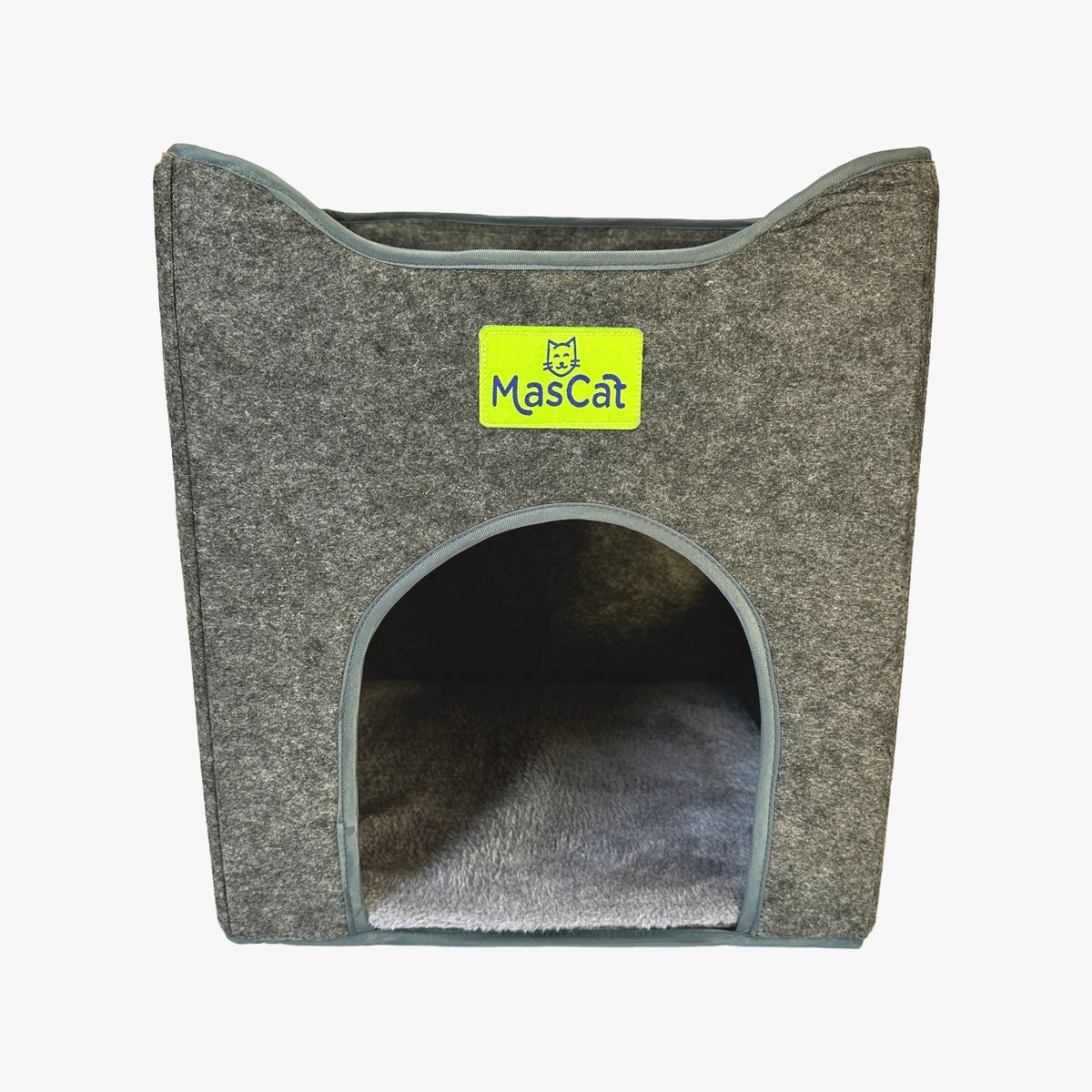 MASCAN - Cubo Tunel para Gatos Gris Mascan
