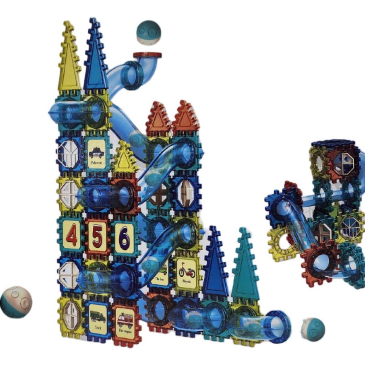 GENERICO - Set De Construccion Tobogan Carrera De Bolitas 98 Piezas