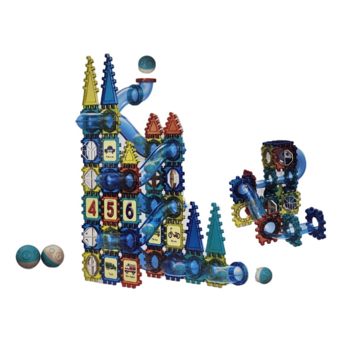 GENERICO - Set De Construccion Tobogan Carrera De Bolitas 98 Piezas