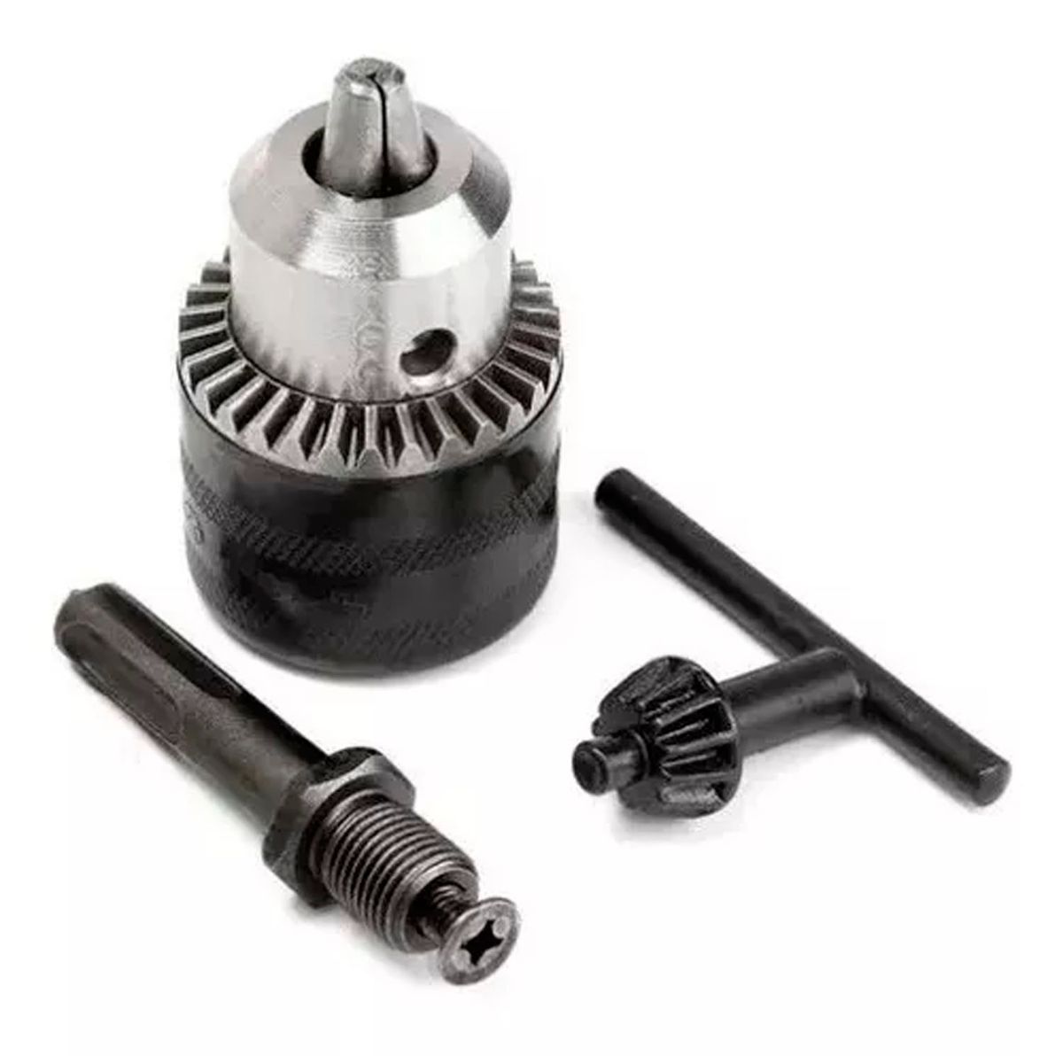 GENERICO - Mandril Taladro 13mm + Llave 12 Adaptador Taladro