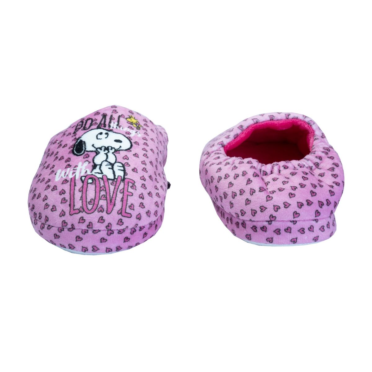 SNOOPY - Pantufla Niña Love Morado Snoopy