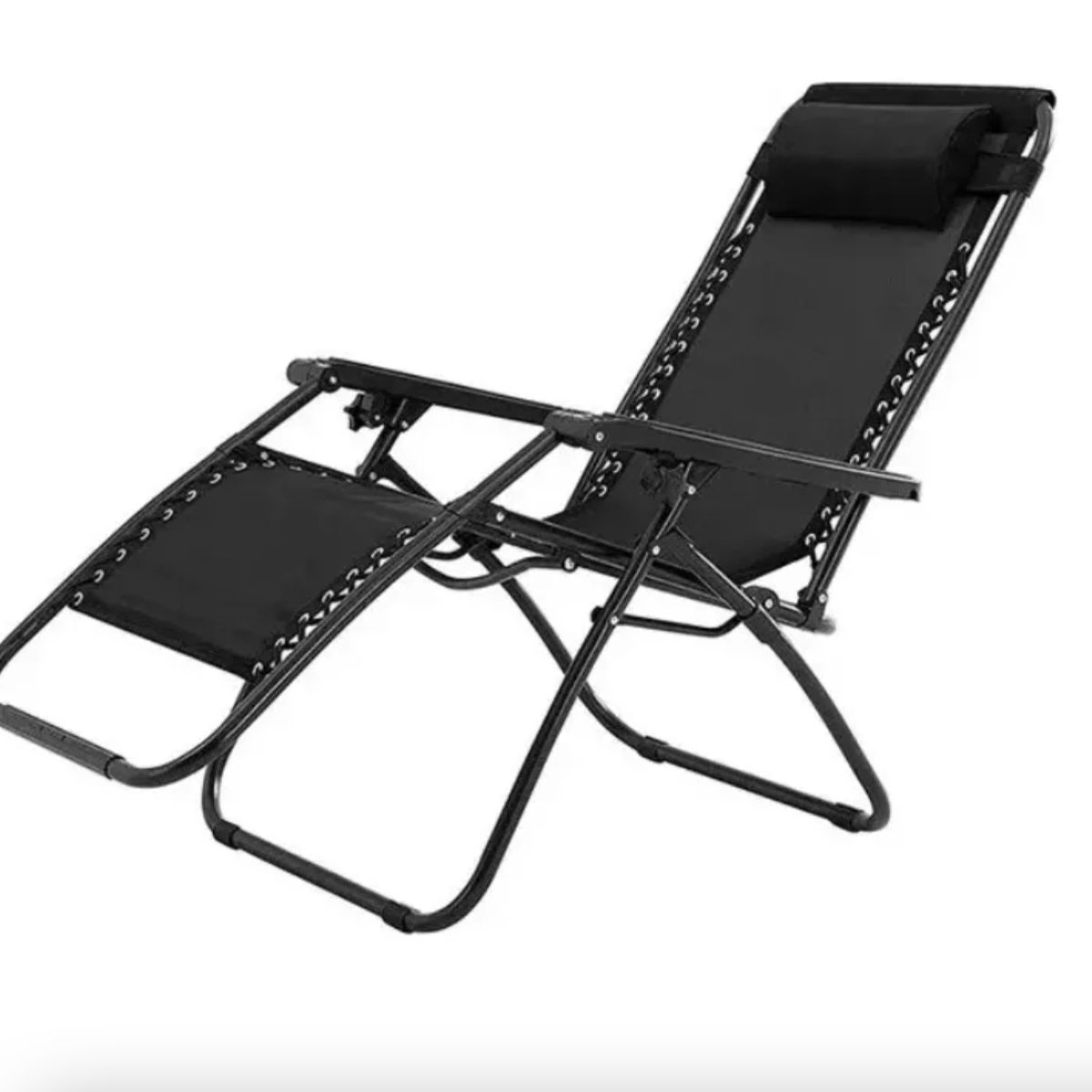 GENERICO - Silla Reposera Playa Y Camping Alta Plegable Gris