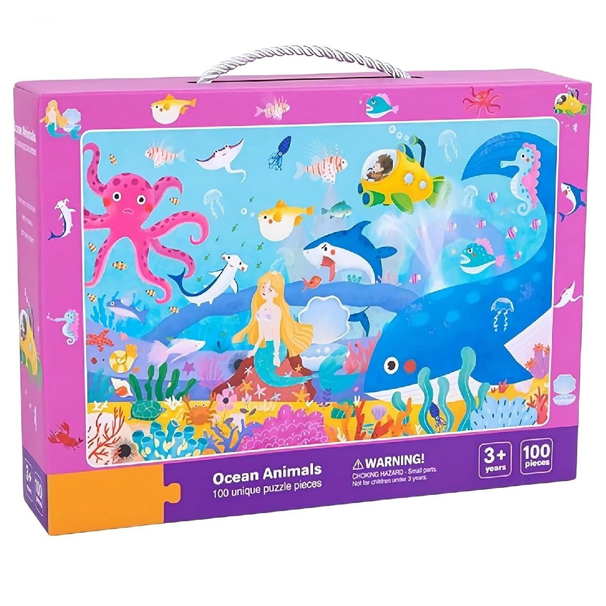 GENERICO - Puzzle Rompecabezas Didáctico para niños 100 pcs Océano