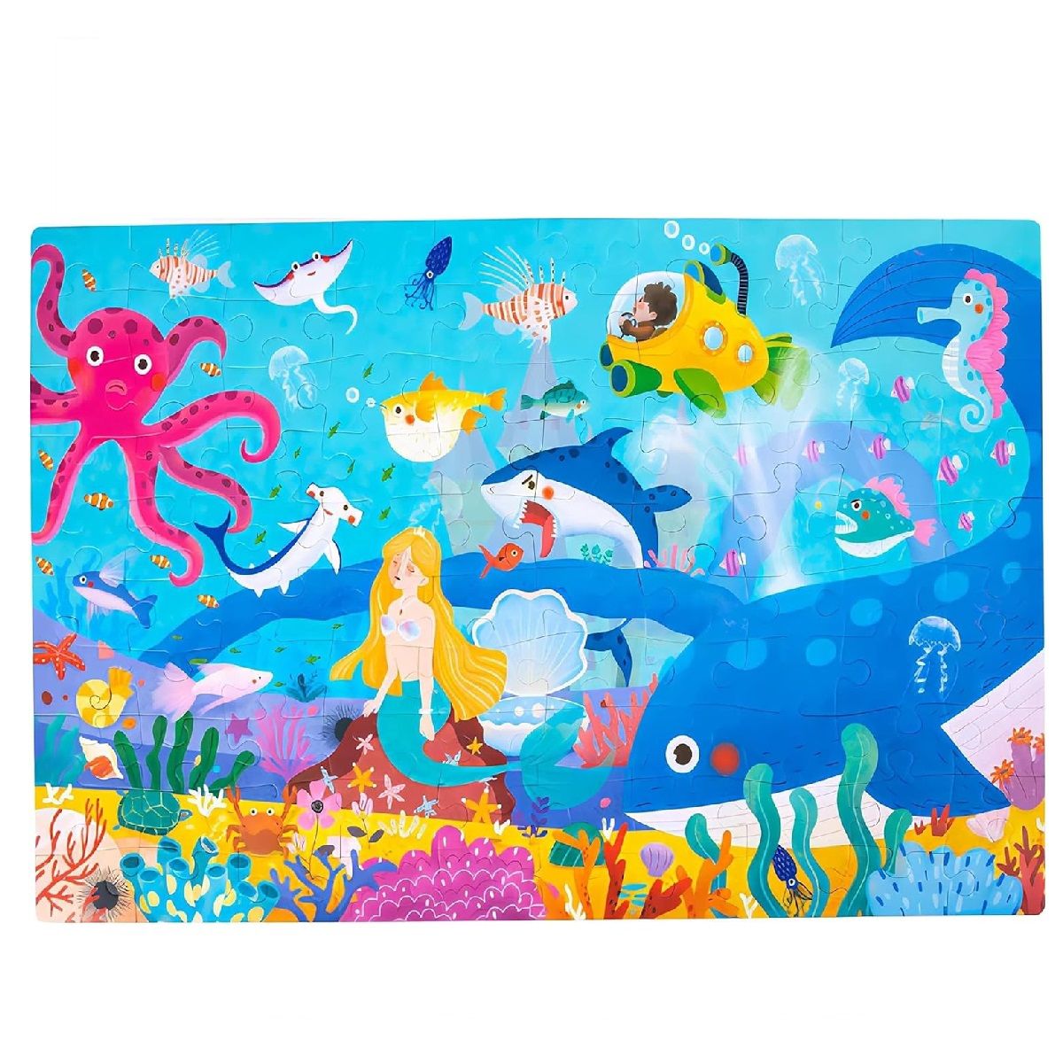 GENERICO - Puzzle Rompecabezas Didáctico para niños 100 pcs Océano