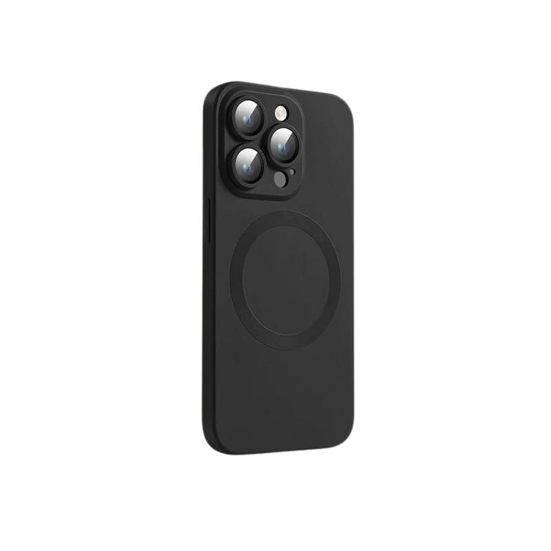GENERICO - Carcasa iPhone 15 Pro Max Con Magsafe Y Protector De Camara Negro