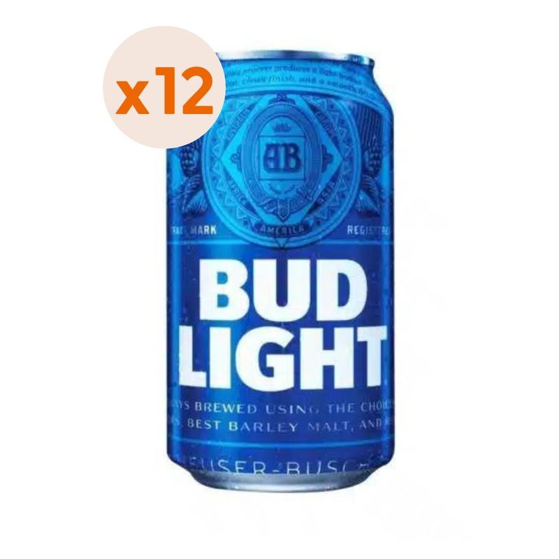 BUDWEISER - 12x Cerveza Bud Light 4,2º 355cc