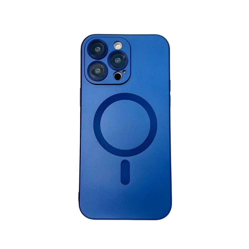 GENERICO - Carcasa iPhone 15 Pro Con Magsafe Y Protector De Camara Azul