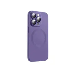 GENERICO - Carcasa iPhone 15 Pro Con Magsafe Y Protector De Camara Morado