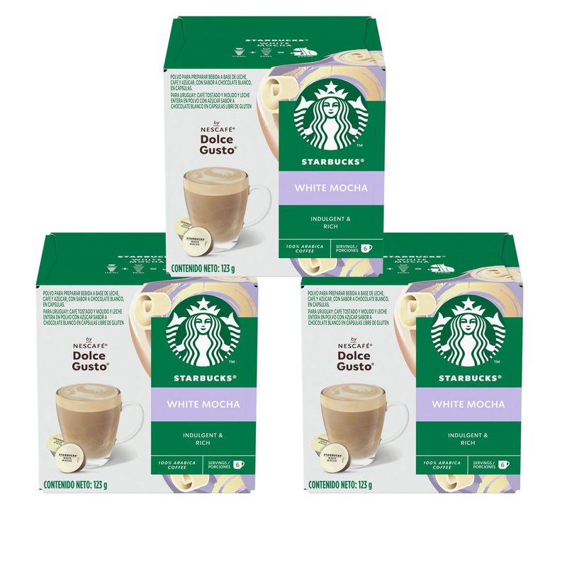 STARBUCKS - CafÃ© STARBUCKSÂ® NESCAFÃ‰ DOLCE GUSTOÂ® White Mocha pack x3