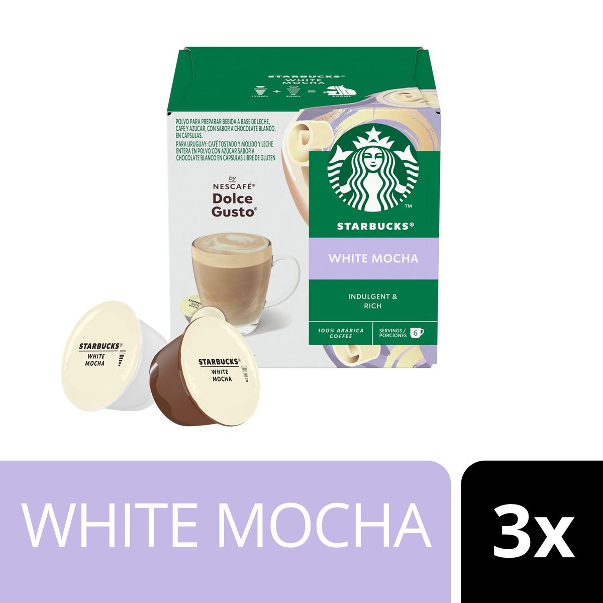 STARBUCKS - Café Starbucks® Nescafé Dolce Gusto® White Mocha 12 Pack X3