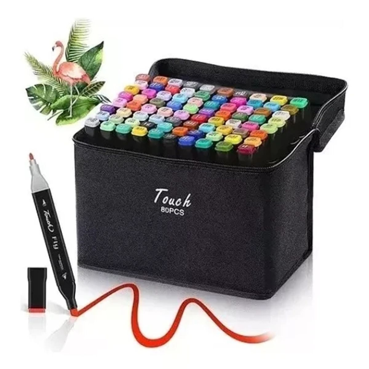 GENERICO - Set De Plumones 80 Marcadores Doble Punta Para Pintar