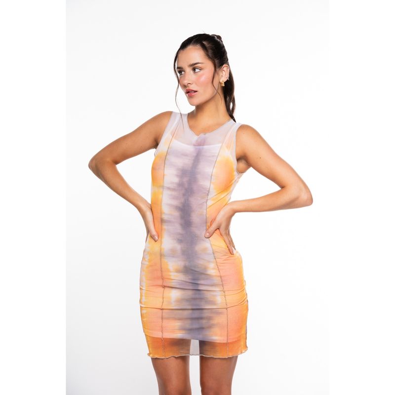 EFESIS - Vestido Tayri Malla Estampada Multicolor Efesis