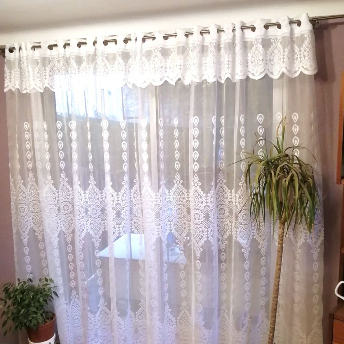 GENERICO - Set cortina de visillo 2 paños (5mts)