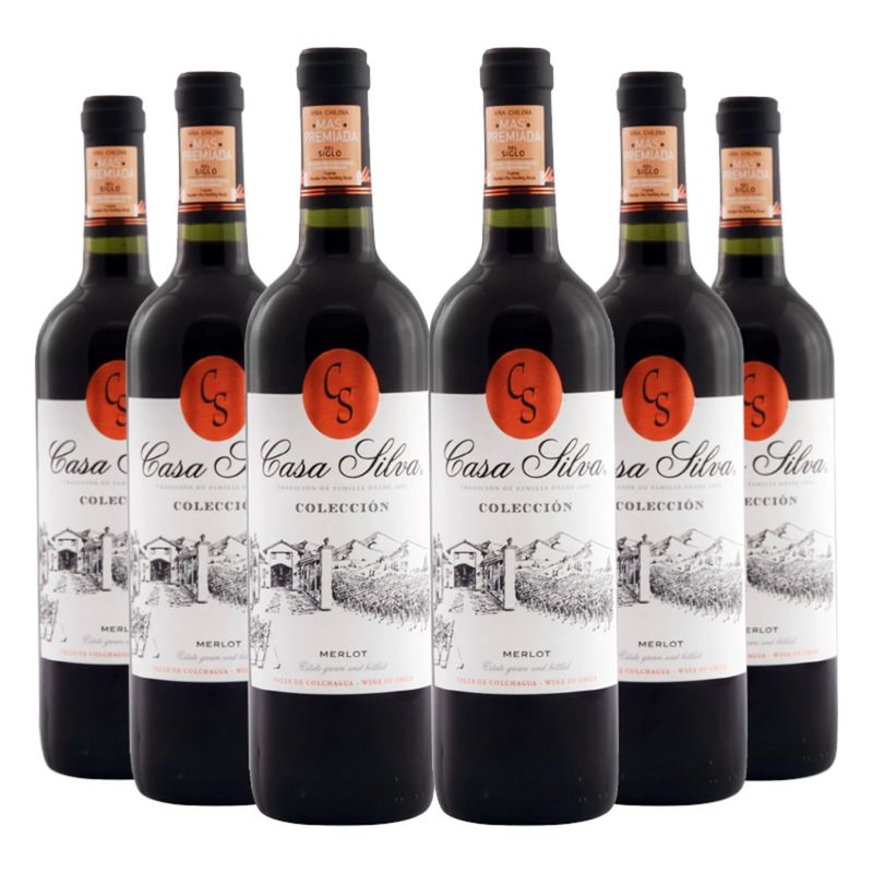 CASA SILVA - 6 Vinos Casa Silva Coleccion Merlot