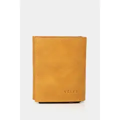 VELEZ - Vélez Porta Documentos De Cuero Tecnológico Mostaza