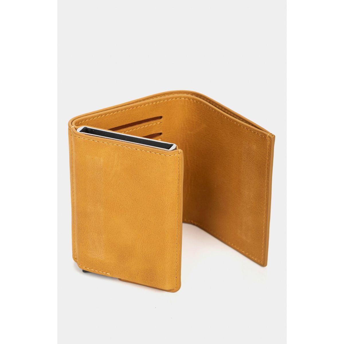 VELEZ - Vélez Porta Documentos De Cuero Tecnológico Mostaza