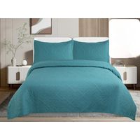 Quilt de Verano King Color Turquesa KD09