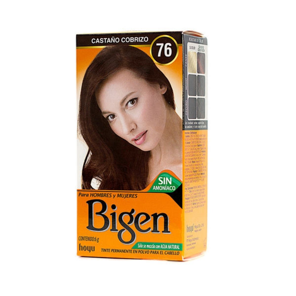 BIGEN - TINTE PERMANENTE EN POLVO BIGEN # 76 CASTAÑO COBRIZO