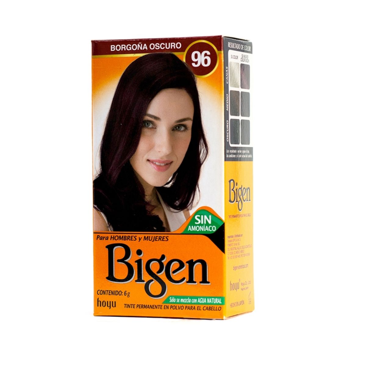 BIGEN - TINTE PERMANENTE EN POLVO BIGEN # 96 BORGOÑA OSCURO