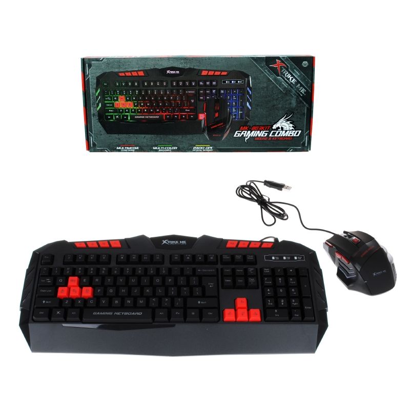 FUJITEL - Kit Teclado Mouse Gaming Xtrike Fujitel.-