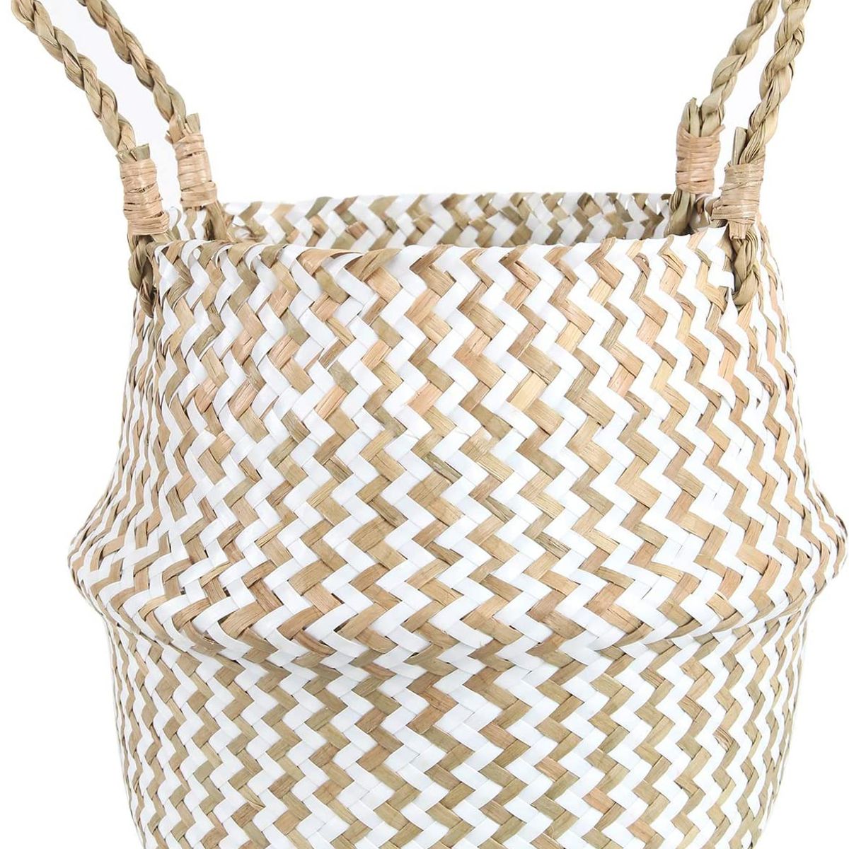 OEM - Macetero Cesto Canasto Maceta De Mimbre Tejida Plegable 35cm B