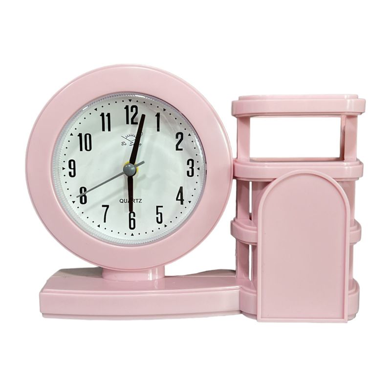 GENERICO - Reloj Despertador Reloj De Mesa Decorativo Con Porta Lapiz R