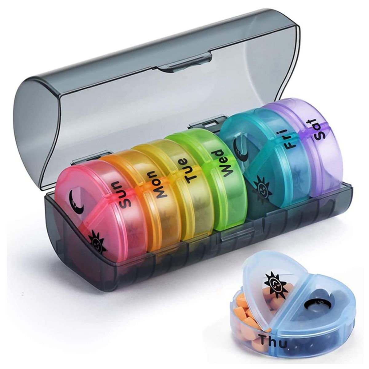 COREJOY - Organizador De Pastillas Portátil Pastillero Semanal