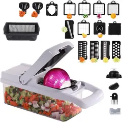 LELOX - Cortador de Verduras 22 en 1 Blanco