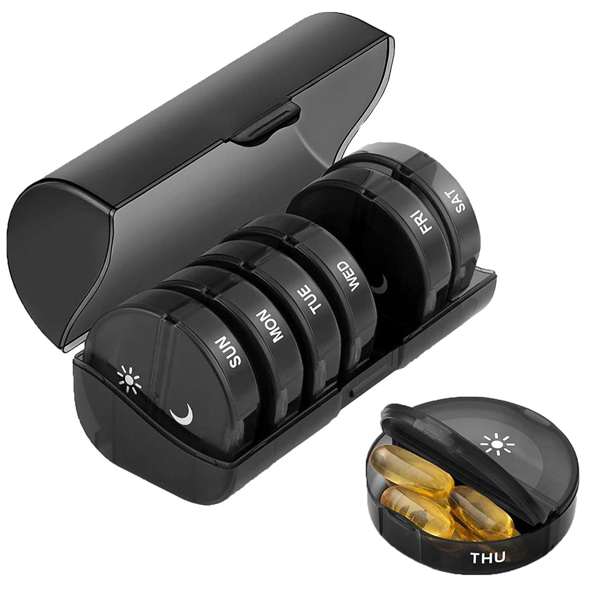 COREJOY - Organizador De Pastillas Portátil Pastillero Semanal