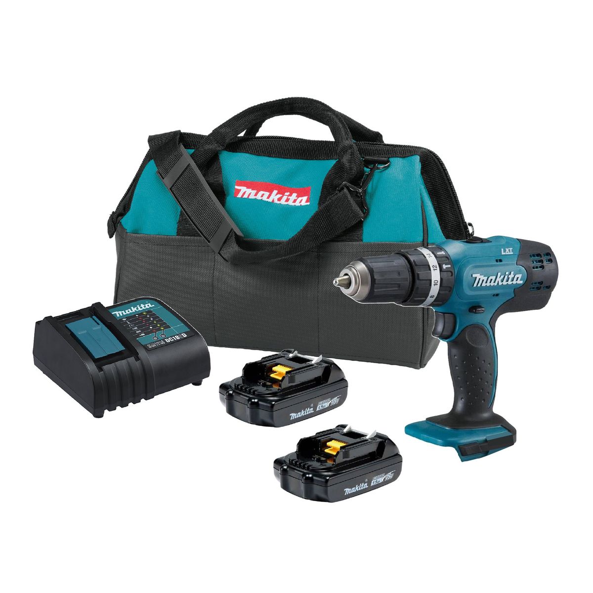 MAKITA - Taladro Percutor 18v 13mm Makita Dhp453x10 - 2 Baterias