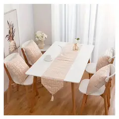 GENERICO - CAMINO DE MESA CHENILLE ESTILO ELEGANTE BEIGE