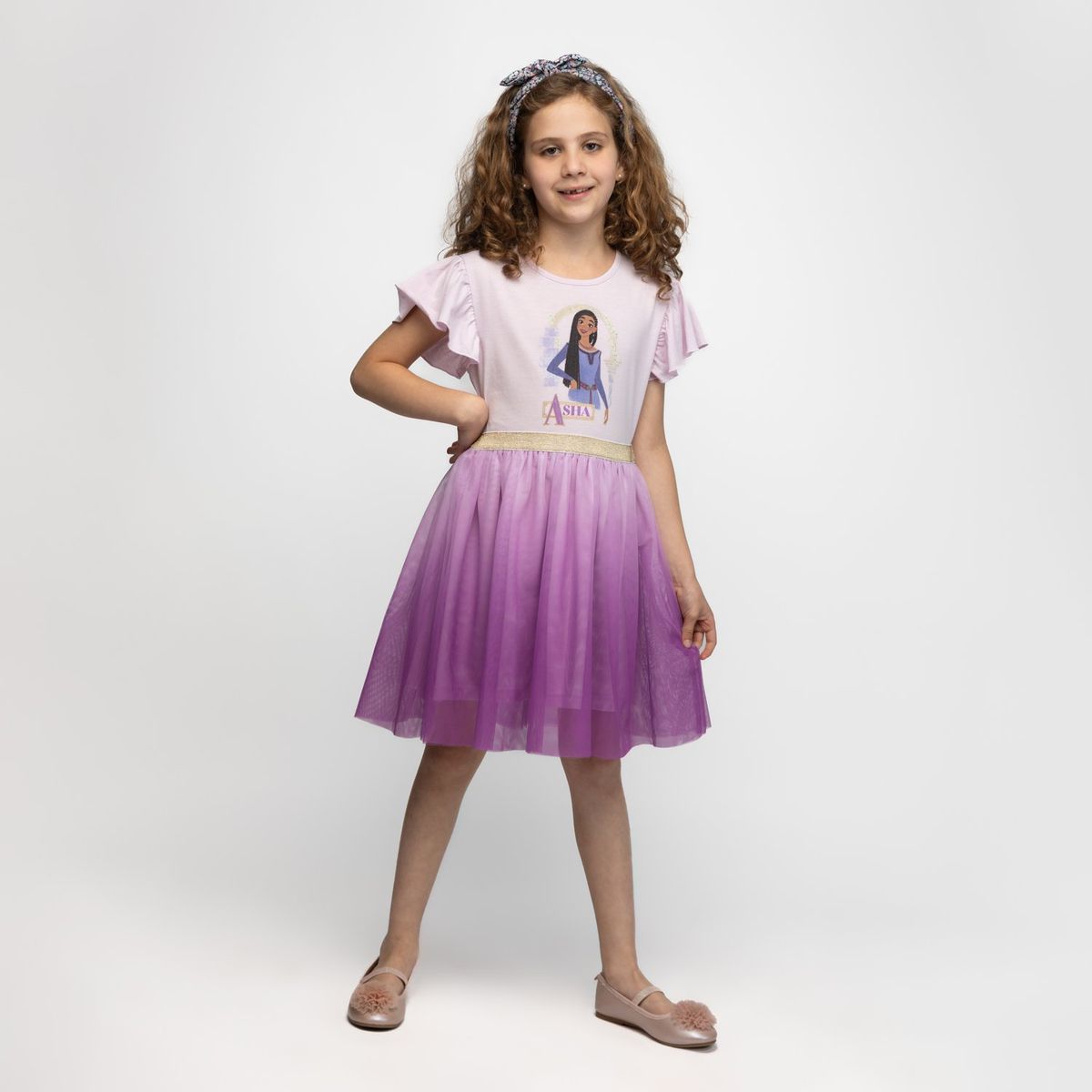 DISNEY - Vestido Niña Wish Brillos Rosa Disney