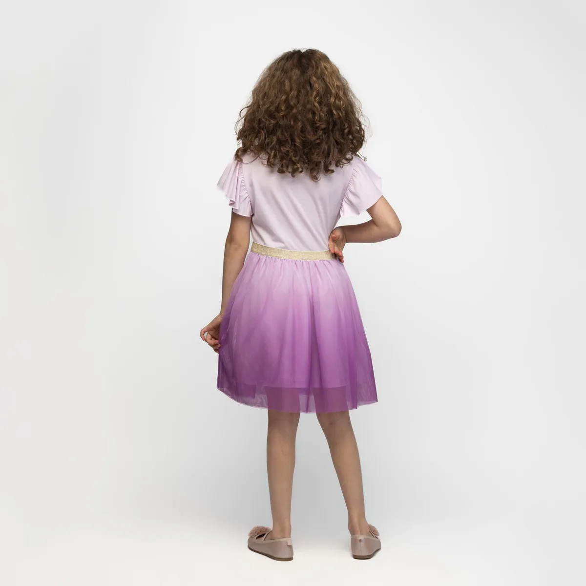 DISNEY - Vestido Niña Wish Brillos Rosa Disney