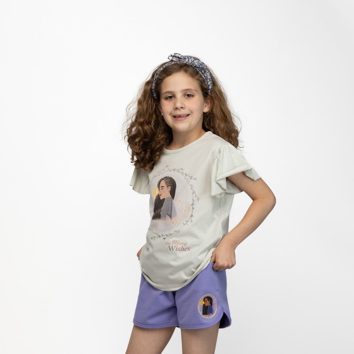 DISNEY - Polera Niña So Many Wish Gris Disney