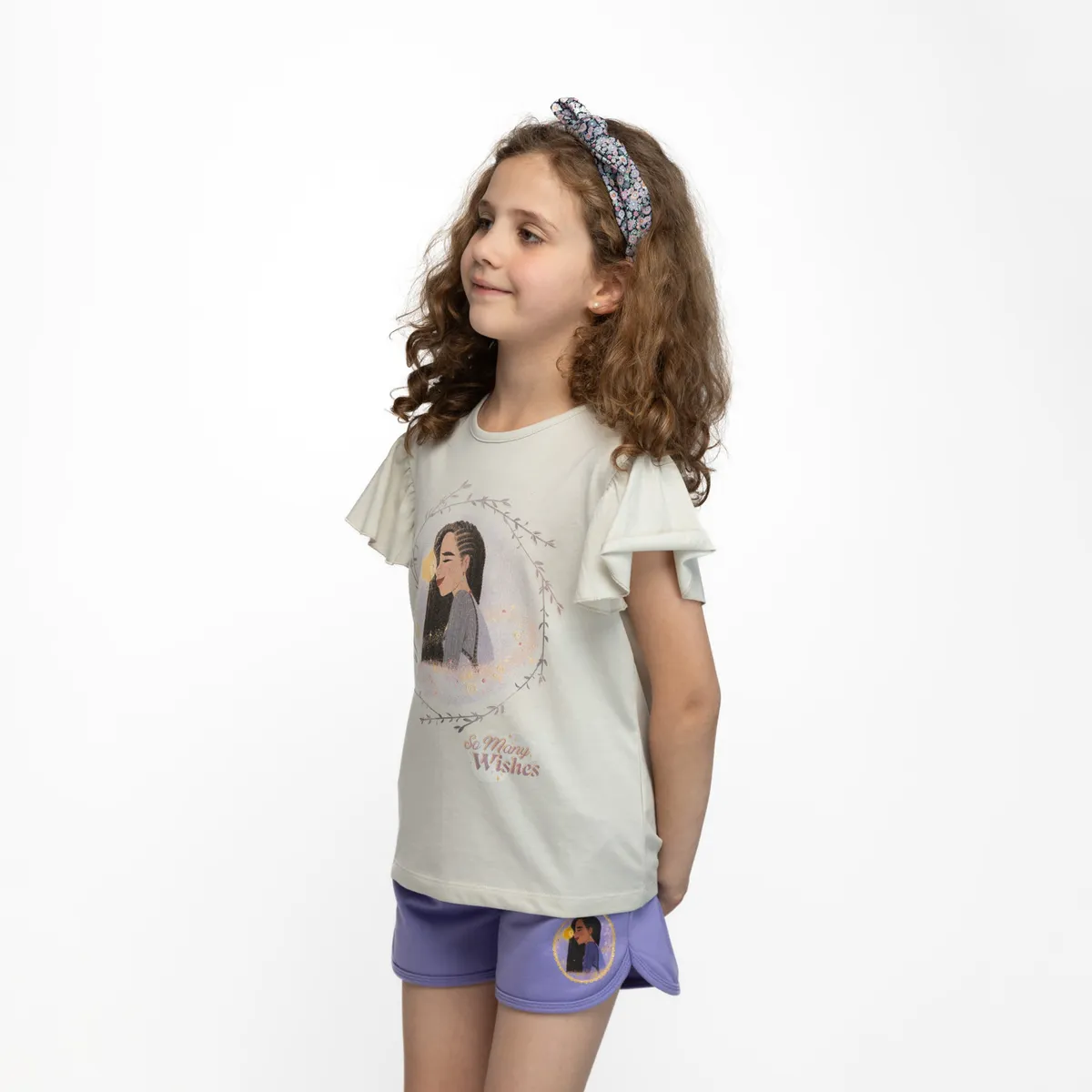 DISNEY - Polera Niña So Many Wish Gris Disney