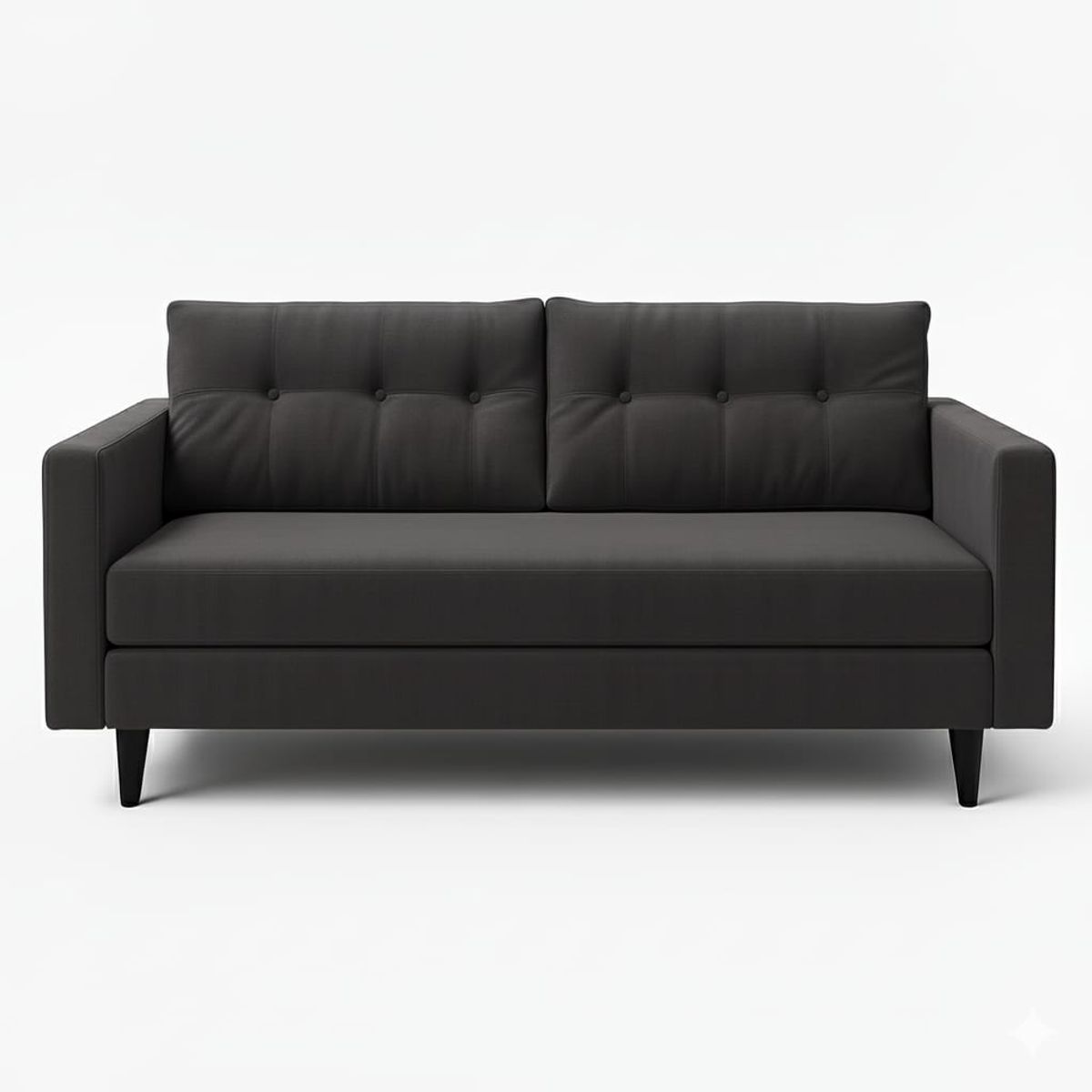 FLOBAL - Sofá 3 Cuerpos Paris - Negro Repelente a Líquidos