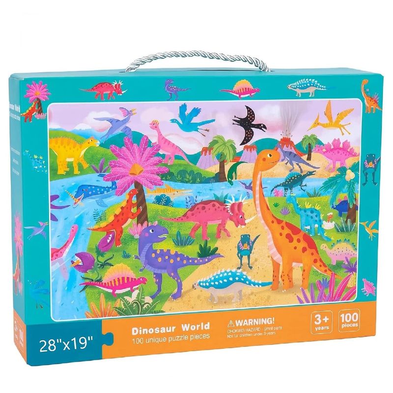 Puzzle Rompecabezas Didáctico para niños 100 pcs Dinosaurios