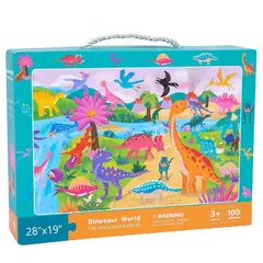 GENERICO - Puzzle Rompecabezas Didáctico para niños 100 pcs Dinosaurios