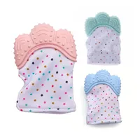 Guante Mordedor Silicona Algodón Rascador Para Bebes Pack 3
