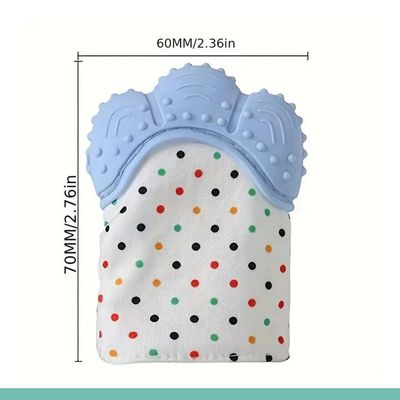 Imagen 2 del producto Guante Mordedor Silicona Algodón Rascador Para Bebes Pack 3