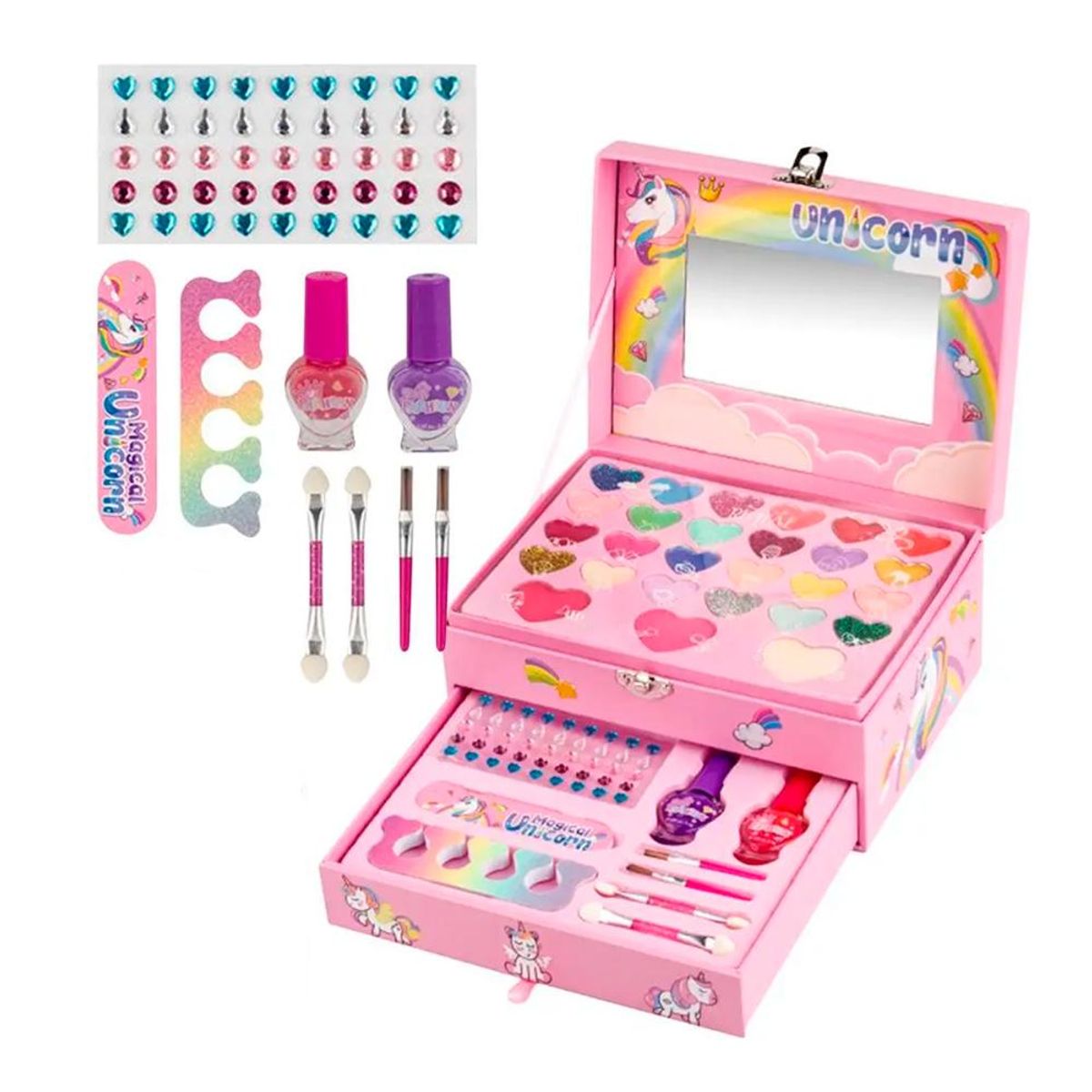 DETODOYMAS - Juego maquillaje set Unicornio para niños DETODOYMAS