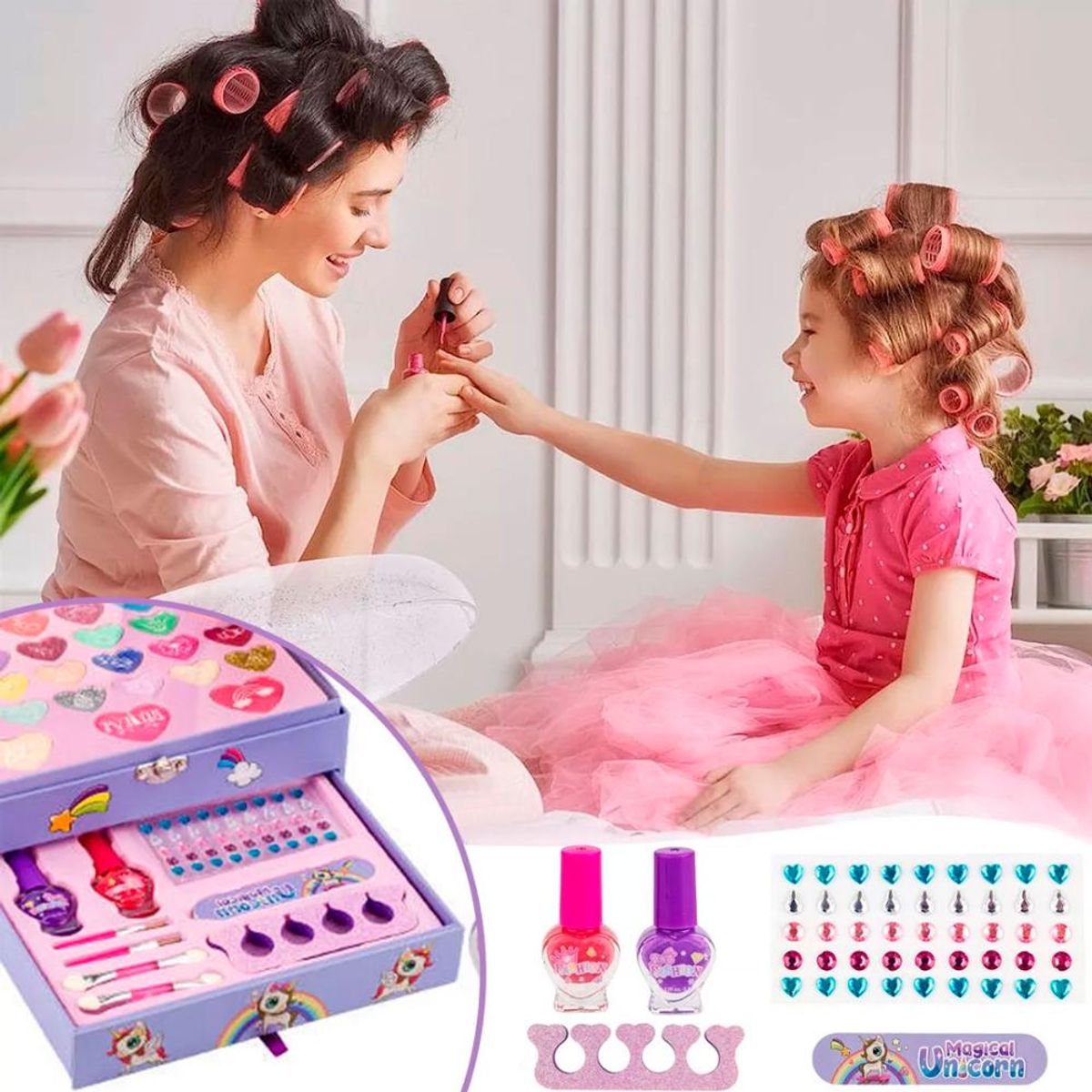 DETODOYMAS - Juego maquillaje set Unicornio para niños DETODOYMAS