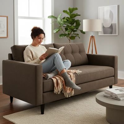 Imagen 2 del producto Sofá 3 Cuerpos Paris - Marrón Repelente a Líquidos