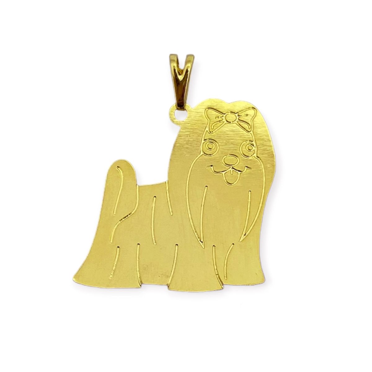COGGIOLA - Colgante Perro Maltés Enchapado Oro 18K