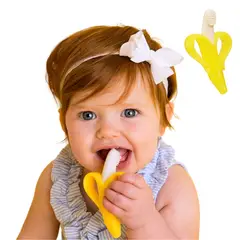 GENERICO - Mordedor Silicona Bebes Con Cepillo De Dientes Y Encías Bebé