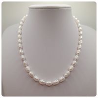 Collar perlas de rio naturales broche de plata 925