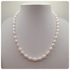 CAT JOYAS - Collar perlas de rio naturales broche de plata 925