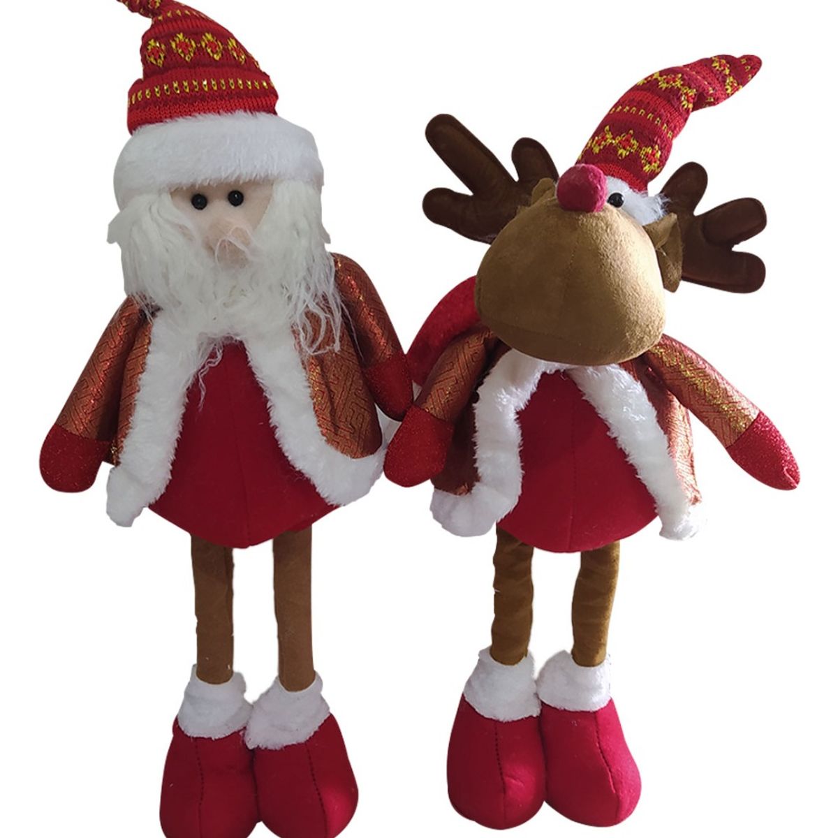 GENERICO - Muñecos Patas Largas Pack2 Modelo 05 Decoracion Navideña