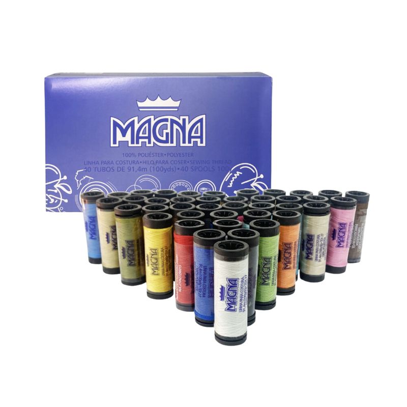 CADENA - Caja 40 Hilos para coser Magna 100% Poliéster