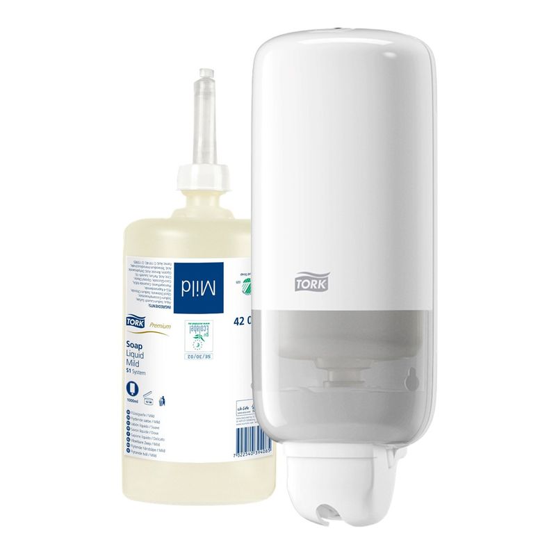 TORK - Dispensador Jabón Líquido Y Alcohol Gel Tork - Carga Gratis